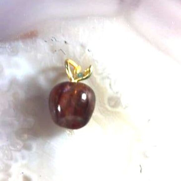 Fire Quartz Apple Pendant - Picture 2 of 5
